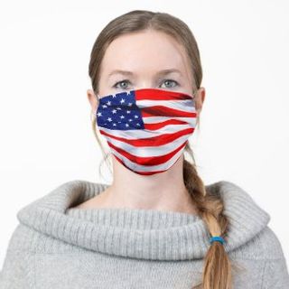American Flag Pleated Mask