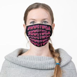 WWG1WGA Text Pleated Mask
